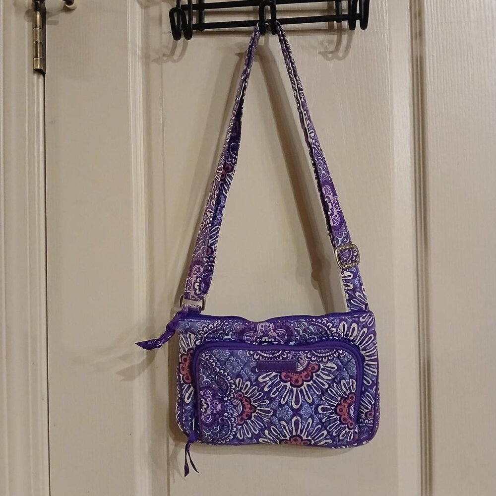 Purple Floral Crossbody Bag